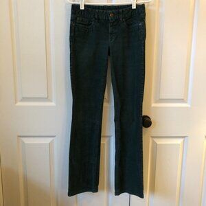 J. Crew Favorite Fit Bootcut Y2K Corduroy Pants 27R Forest Green